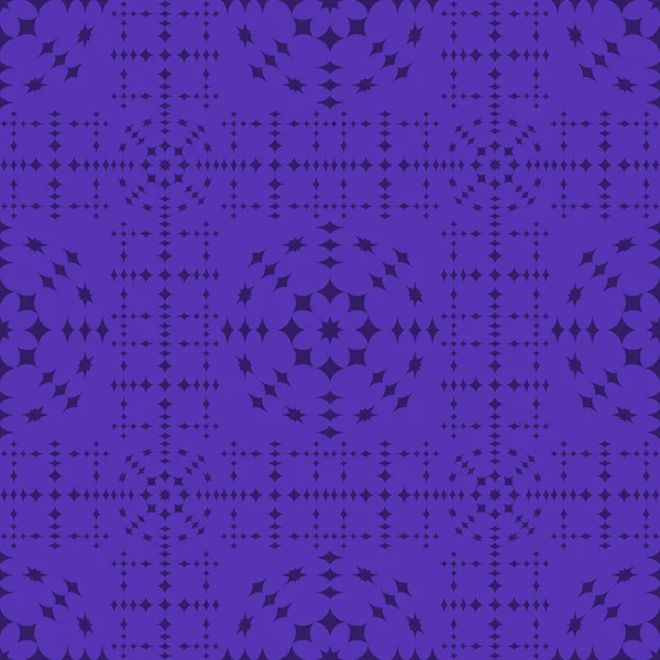 Indigo Motif Abstrait Sur Fond Violet Rayé Motif Géométrique Sans — Image vectorielle