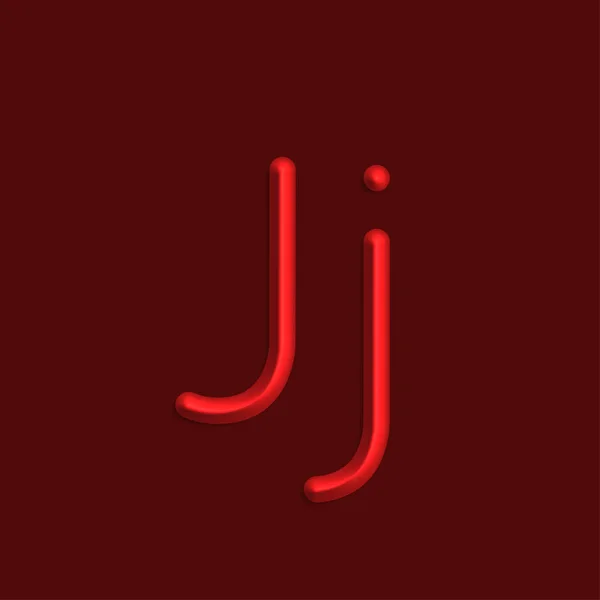 Алфавит Буквы Красного Цвета Огни Линии Гладкой Тенью — стоковый вектор