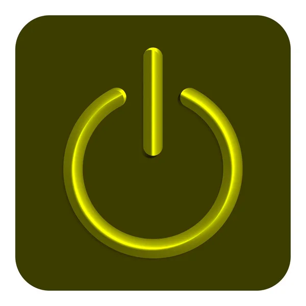 Yellow Line Power Neon Web Icon Векторная Иллюстрация — стоковый вектор