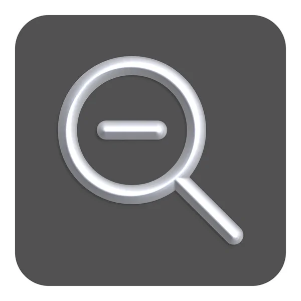 Неоновая Zoom Out Web Icon Векторная Иллюстрация Символ — стоковый вектор
