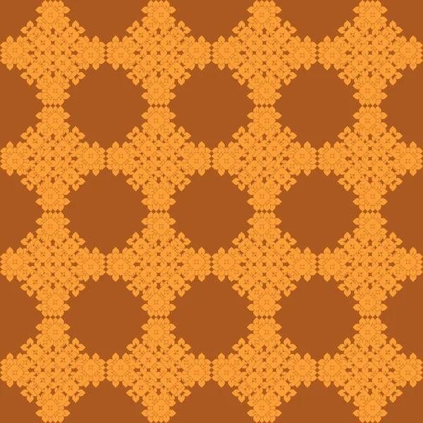 Orange Abstrakta Geometriska Sömlösa Mönster Mörk Orange Bakgrund — Stock vektor