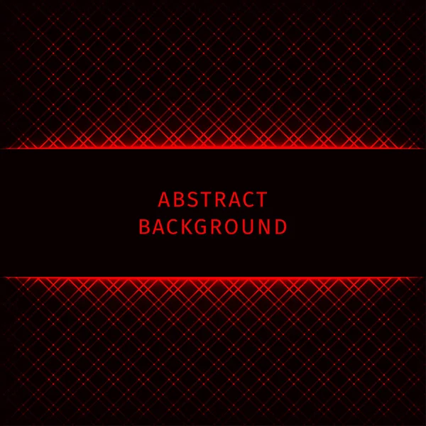 Red Lights Abstract Geometric Shape Dark Background — Stock Vector