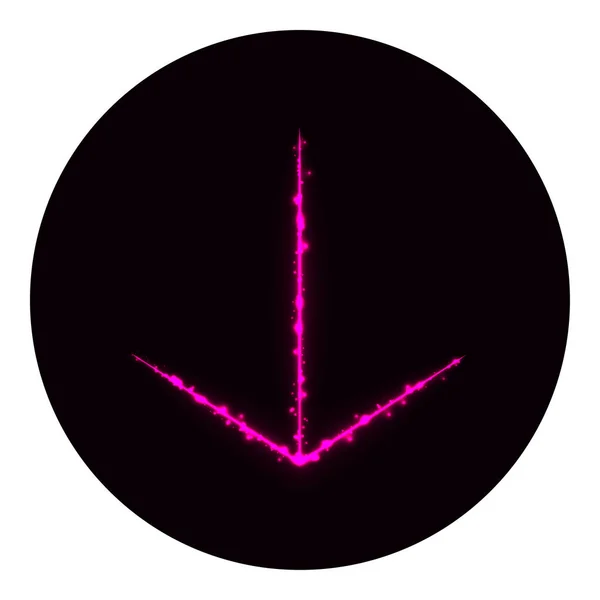 Webové Ikony Silueta Světel Černém Pozadí Neon Vektorové Ikony — Stockový vektor