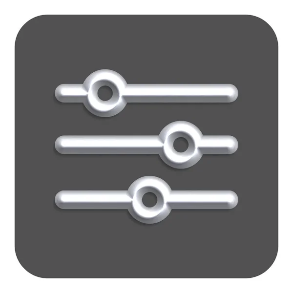 Simbol Desain Ikon Web Pengaturan Garis Abu Abu Neon Vector - Stok Vektor