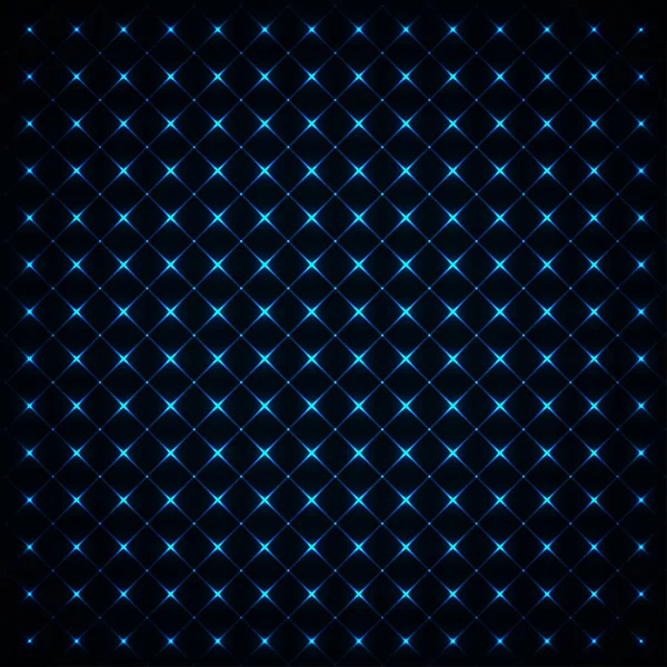 Azurblaue Lichter Abstrakte Geometrische Form Auf Dunklem Hintergrund — Stockvektor