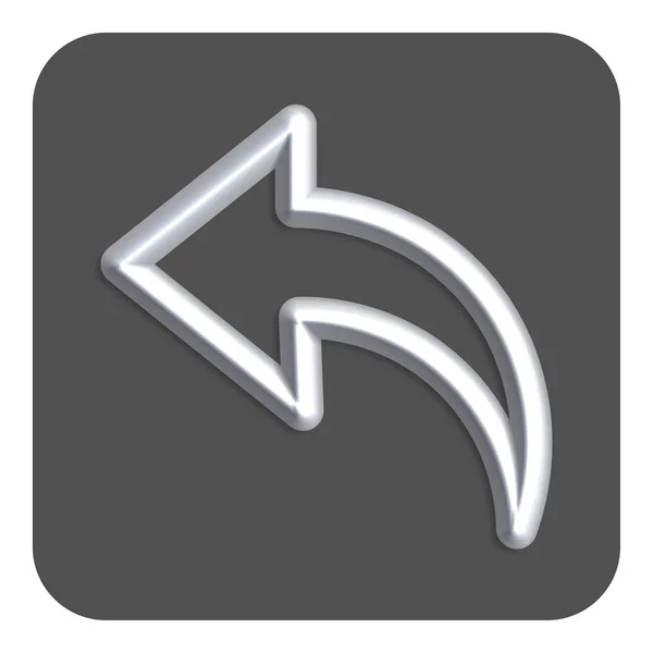 Срібна Лінія Неонові Web Значок Стрілки Векторні Ілюстрації Дизайн Символом — стоковий вектор