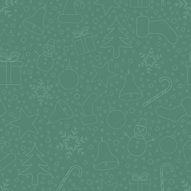 Neşeli Noel ve mutlu yeni yıl seamless modeli. El çizmek arka plan.