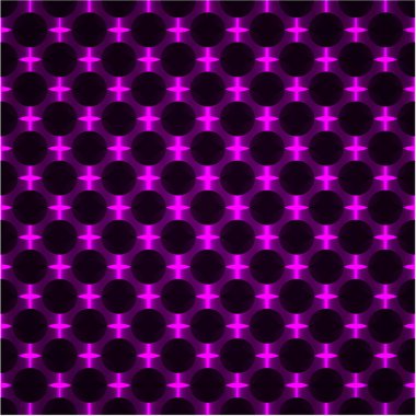 Eflatun soyut geometrik şekil koyu arka plan üzerinde ışıklar.