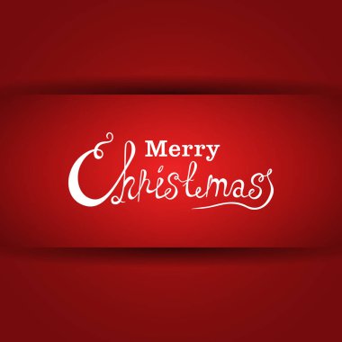 Neşeli Noel vektör metin kaligrafi yazı tasarım kartı şablonu. Yaratıcı tipografi tatil tebrik hediye Poster için. Hat yazı tipi stili afiş kırmızı arka plan