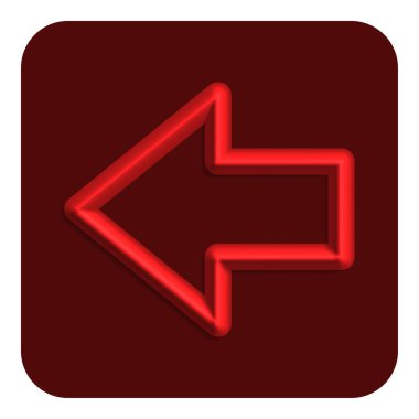 Kırmızı çizgi Neon ok Web simgesi, vektör çizim tasarım sembolü için yorum yaptı