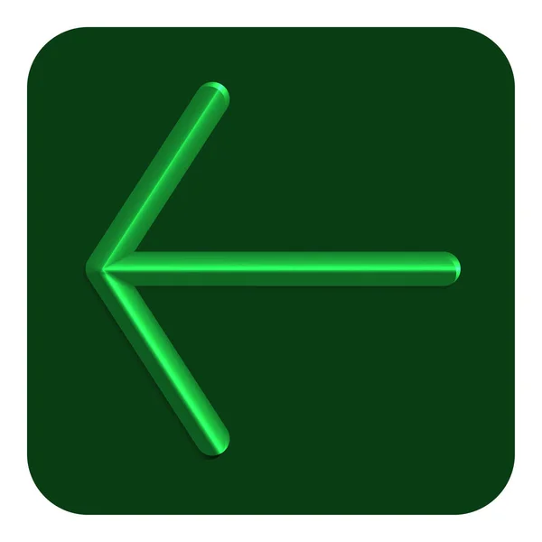 Neon Line Zelená Šipka Vlevo Web Ikony Vektorová Ilustrace Design — Stockový vektor