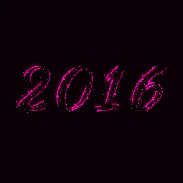 新年あけましておめでとうございます 2016 カレンダー カバー ピンクのライト ベクトル イラスト — ストックベクタ