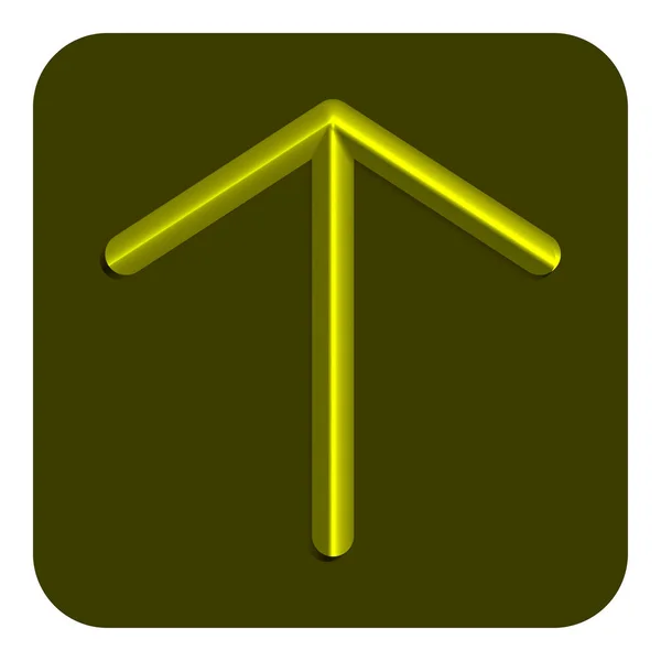 Línea Amarilla Flecha Neón Hasta Web Icon Vector Ilustración Diseño — Archivo Imágenes Vectoriales