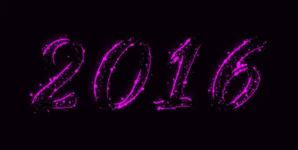 Feliz Año Nuevo 2016 Cubierta Del Calendario Ilustración Vector Luz — Vector de stock