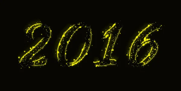 新年あけましておめでとうございます 2016 カレンダー カバー 光のベクトル図 — ストックベクタ