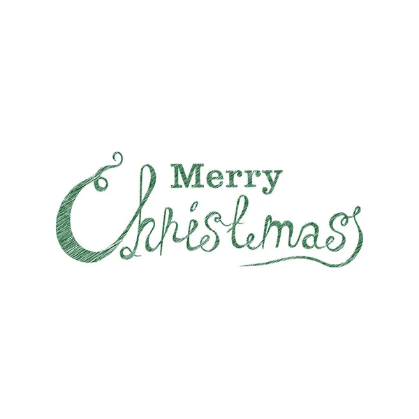크리스마스 텍스트 붓글씨 레터링 디자인 템플릿 크리에이 그래피 인사말 포스터에 — 스톡 벡터