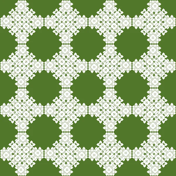 Green Abstract Seamless Textured Geometric Pattern White Background — Stock Vector