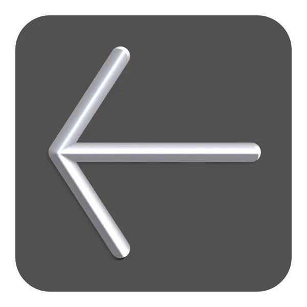 Flecha Neón Línea Gris Izquierda Web Icon Vector Ilustración Diseño — Vector de stock