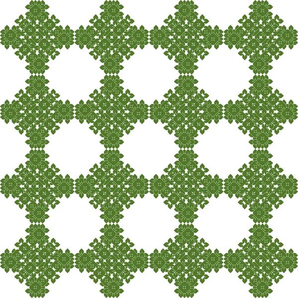 Groene Abstracte Naadloze Geometrische Structuurpatroon Witte Achtergrond — Stockvector