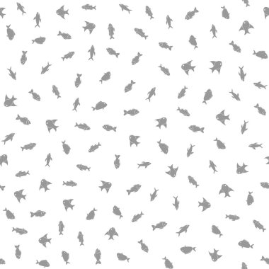 Balık Dikişsiz Desen Arka Plan. Vektör illüstrasyon arka planı.