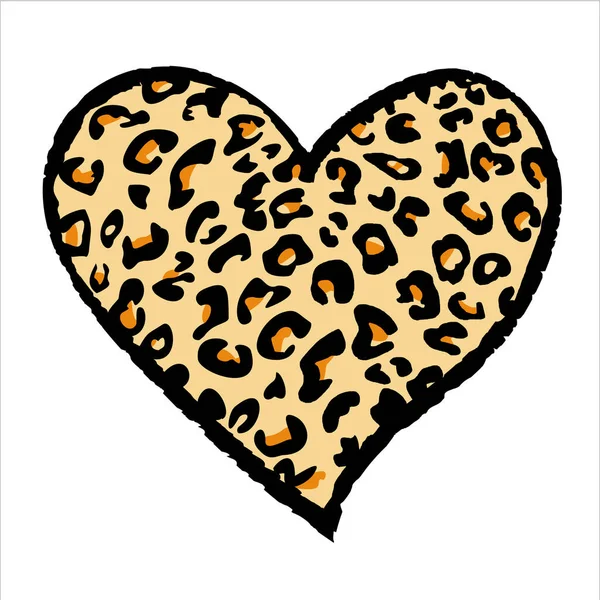 Leopard heart Stock-vektorer, royaltyfrie Leopard heart illustrationer