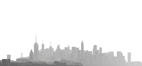 Modern City Panorama Illustration — Stock Photo, Image