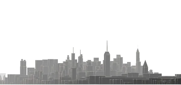 Modernes Stadtpanorama Illustration — Stockfoto
