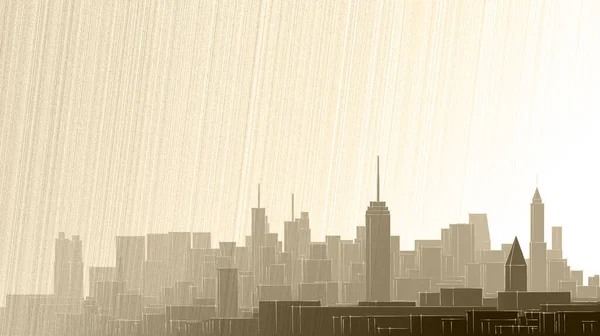 Modern Şehir Panoraması Illüstrasyon — Stok fotoğraf