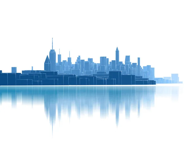 Modern City Panorama Illustration — Stock Photo, Image