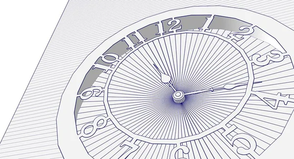 Horloge Graphique Symbole Illustration — Photo