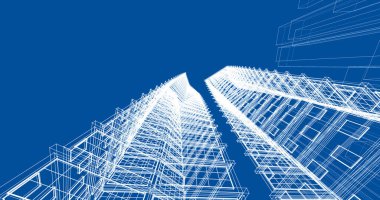 soyut mimari 3d çizim