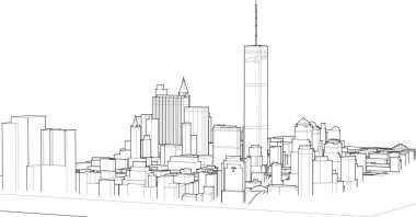 New York şehrinin silüeti