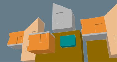 Gölge simgesi olan bir daire. mobil alkış binası