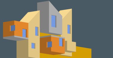 soyut mimari 3D model