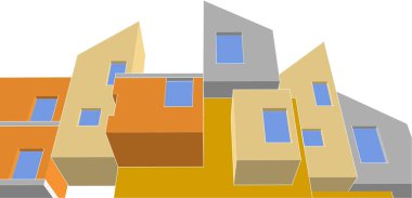 soyut 3D görüntüleme, duvar kağıdı