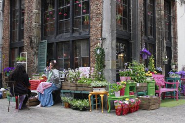 Antwerpen 'de çiçek pazarı