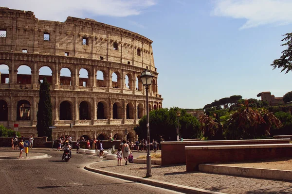 夏日罗马的竞技场 古罗马 — 图库照片