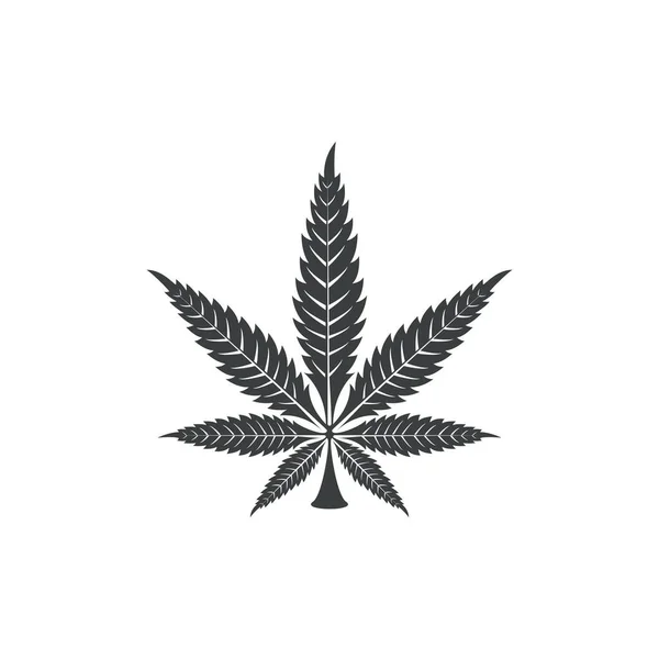 Cannabis Marijuana Leaf Vector Icon Logo Illustration — Stock Vector