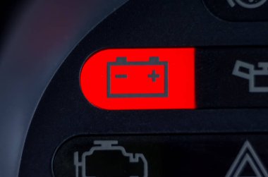 Ekran sembolleri pil uyarı ışığı konsolu, kapatın