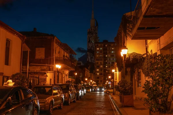 Old Center Batumi Old Batumi Street Parked Cars Evening — Stock Photo, Image