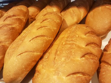 Karışık taze ekmek arka plan yakın plan