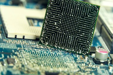 Elektronik panodaki BGA top ızgara dizisi teknolojisi ayak izini kapat, makro