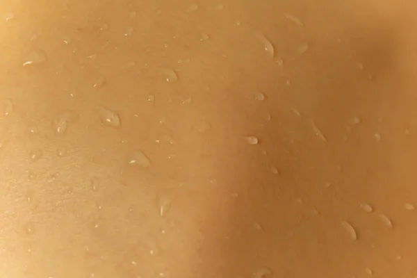 Water Drops Human Skin Macro Photography Background — Stock Photo, Image