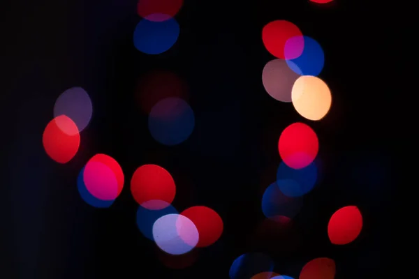 Navidad Fondo Bokeh Con Luces Navidad Fuera Foco Bokeh Colorido — Foto de Stock