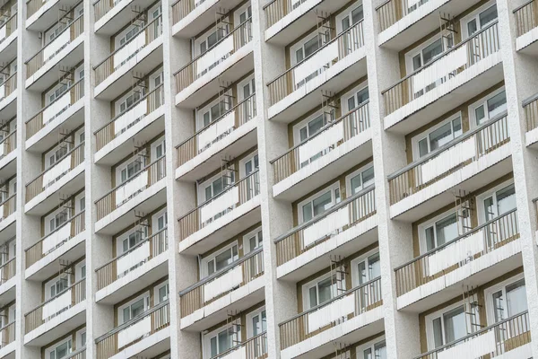 Balkone Eines Mehrstöckigen Wohnhauses Urbaner Hintergrund — Stockfoto
