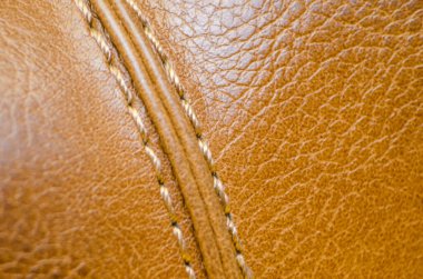 Kahverengi deri dokusu kapanıyor. tasarım işleri için arkaplan.