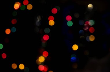 Renkli ışık çemberleri soyut arkaplan