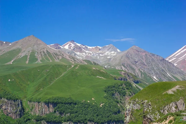 Letecký Pohled Vrcholky Hor Horská Krajina — Stock fotografie