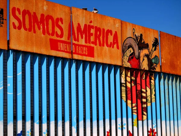 Tijuana Mexiko September 2015 Grenzzaun Zwischen Mexiko Und Den Usa — Stockfoto