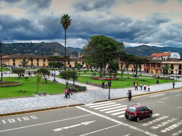 Cajamarca Peru Março 2014 Vista Praça Principal Cajamarca Norte Peru — Fotografia de Stock